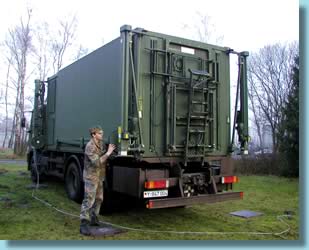 Hubstützensysteme-Bild - Container-Hubstützenystem Typ 260 an Einsatzleitstelle