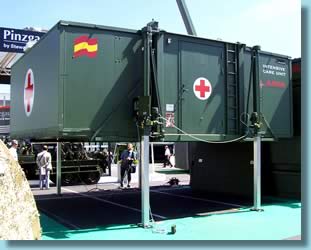 Hubstützen-Bild - Container auf max. Hubhöhe, Stützen Typ 260